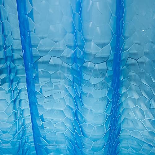 Bostofy Waterproof Shower Curtain Liner EVA Thick Shower Curtain with Heavy Duty 3 Bottom Magnets, Shower Liner for Shower Stall, Bathtubs, 3D Pebble Pattern, 72 x 72,12 Hooks