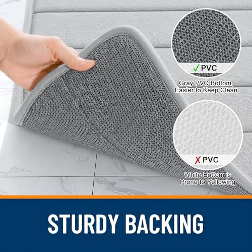 OLANLY Memory Foam Large Bath Mat 40x32, Super Soft Absorbent Bathroom Rugs