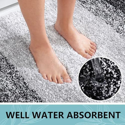 Arotive Microfiber Bathroom Rugs, Shaggy Soft Absorbent Bath Rug, 36x24