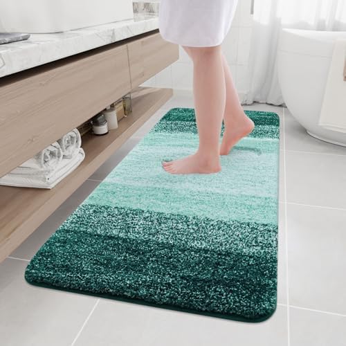 Arotive Microfiber Bathroom Rugs, Shaggy Soft Absorbent Bath Rug, 59x24