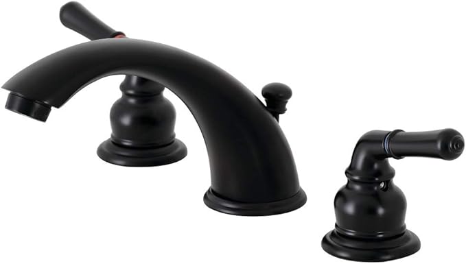 Kingston Brass KB960 Magellan Widespread Bathroom Faucet with Retail Pop-Up, Matte Black