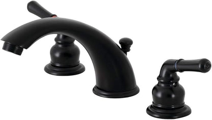 Kingston Brass KB960 Magellan Widespread Bathroom Faucet with Retail Pop-Up, Matte Black