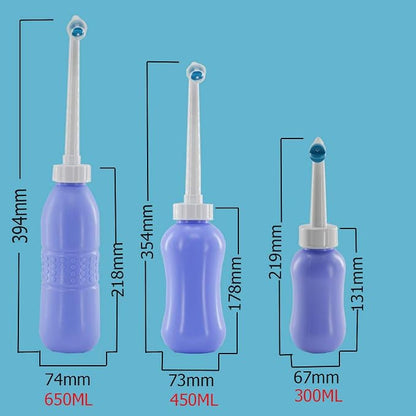 Upside Down Bidet for Postpartum Care, Old People&Child Cleansing.Portable Bidet Sprayer and Travel Bidet with Hand Held Bidet Bottle for Personal Cleansing (L, purple)