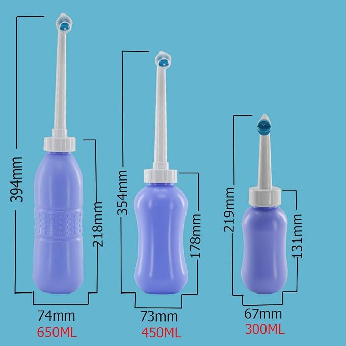 Upside Down Bidet for Postpartum Care, Old People&Child Cleansing.Portable Bidet Sprayer and Travel Bidet with Hand Held Bidet Bottle for Personal Cleansing (S, purple)