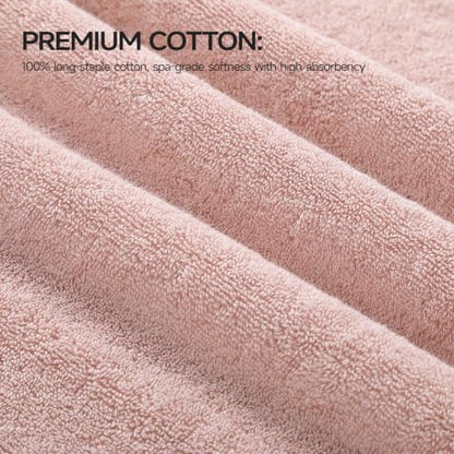 REDKISS 2 Pack Bath Towels Large 32x63 Inches, Heavyweight 760G - Pink