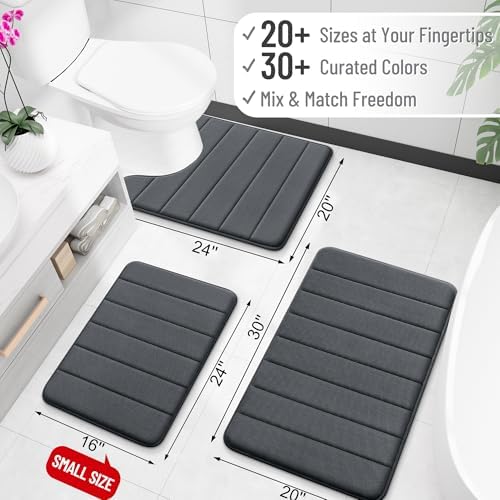 OLANLY Memory Foam Bath Mat 35x16, Super Soft and Absorbent Bathroom Rugs