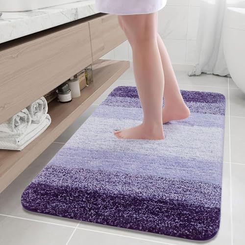 Arotive Microfiber Bathroom Rugs, Shaggy Soft Absorbent Bath Rug, 36x24