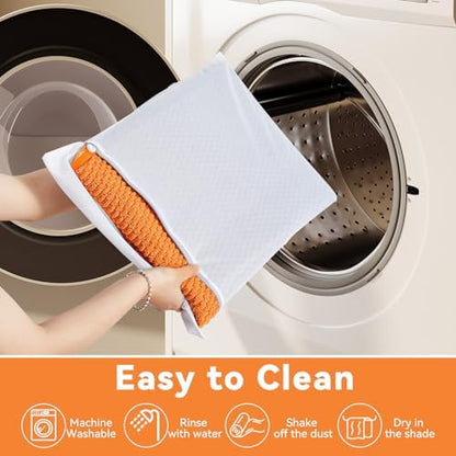 Triohero Bathroom Rugs Non Slip Washable, Super Absorbent Thin Bath Mat Small Quick Dry Low Pile Bathroom Rug, Orange 16"x24"