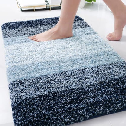 Arotive Microfiber Bathroom Rugs, Shaggy Soft Absorbent Bath Rug, 34x21