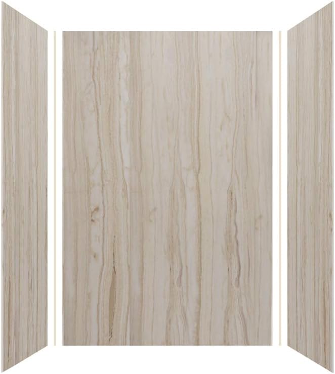 Transolid EWK483672-43 Expressions 3-Panel Shower Wall Kit, 36-in L x 48-in W x 72-in H, Sorento