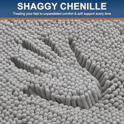Smiry Round Bathroom Rugs 24X24, Chenille Extra Soft Absorbent Bath Mat