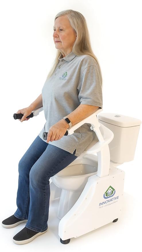LuxeLift Bidet Powered Toilet Assist Lift Electric Height Adjustable Elevated Seat Riser Built-in Bidet & Dryer Safe Certified Easy Assembly 350 LBS Capacity