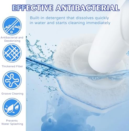 100pcs Disposable Brush Head Refills For Clorox Toilet Cleaning System,