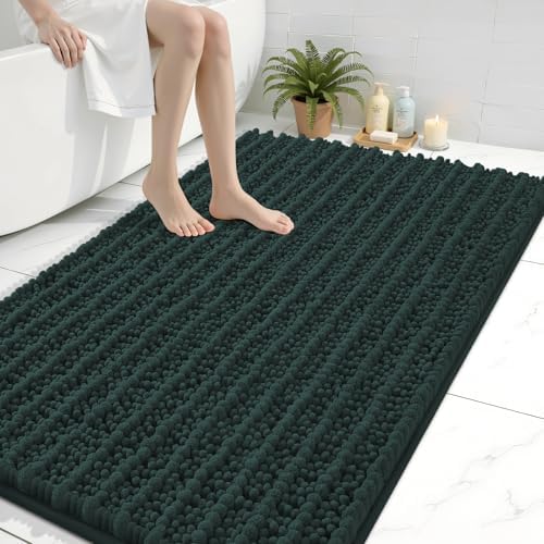 Arotive Bathroom Rugs Mat 47x32, Soft Absorbent Chenille Shaggy Bath Mat