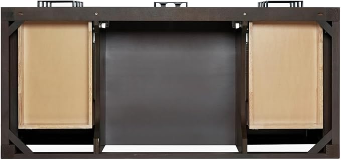 Beckford 48-Inch Brown Oak Single Bathroom Vanity with Sink, 1.5-Inch Edge Italian Carrara Marble Countertop & 4" Backsplash, Soft-Closing Doors & Drawers, Solid Oak Wood Construction