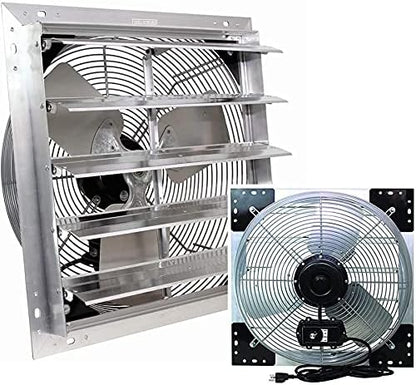 VES SF-20000-01 Shutter Mount Exhaust Fan,115V,20"