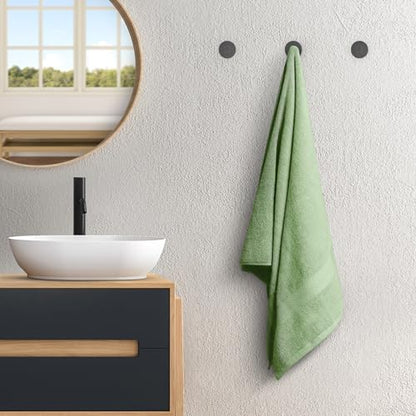 Avalon Towels Luxury 8 Piece Sage Green Towels Set, 2 Bath Towels, 2 Hand Towels and 4 Washcloths, 600 GSM 100% Ring Spun Cotton Highly Absorbent Towels, Ideal for Hotel, Spa and Gym
