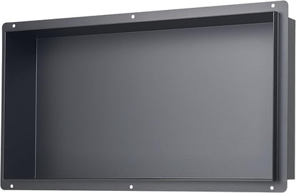 VEVOR Shower Niche, 13 x 25 x 4 inch Frameless Recessed Wall Niche, Heavy-duty Stainless Steel Modern Shampoo Storage Organizer, Sealed Waterproof, Durable & Easy to Install, Black for Bathroom