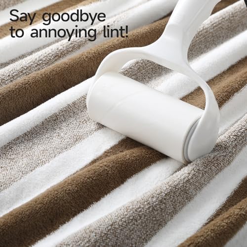 REDKISS 6-Piece Microfiber Bath Towel Set, Ultra Soft, Highly Absorbent & Quick Dry, 35x70 Inch Oversized, Brown Towels for Bathroom, Spa, Gym, 2 Bath 2 Hand 2 Washcloths