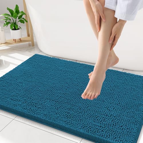 Smiry Bathroom Rugs 34X21, Luxury Chenille Extra Soft Absorbent Bath Mat