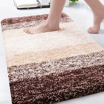 Arotive Microfiber Bathroom Rugs, Shaggy Soft Absorbent Bath Rug, 34x21