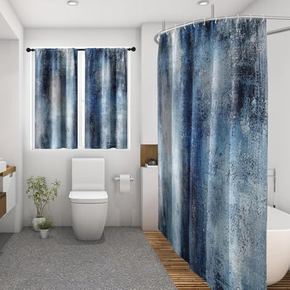 Shower Curtain Set, for Bathroom Decor 72" x 72", Abstract Modern