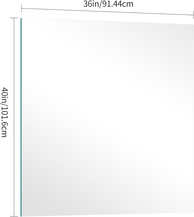 KOCUUY Large Frameless Mirror,36x40 Inch Rectangle Bathroom Vanity Mirror for Over Sink, Upgraded Shatterproof Unframed Design