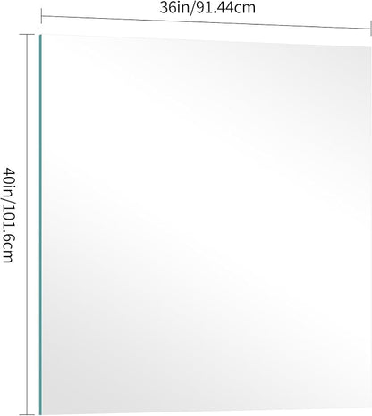 KOCUUY Large Frameless Mirror,36x40 Inch Rectangle Bathroom Vanity Mirror for Over Sink, Upgraded Shatterproof Unframed Design
