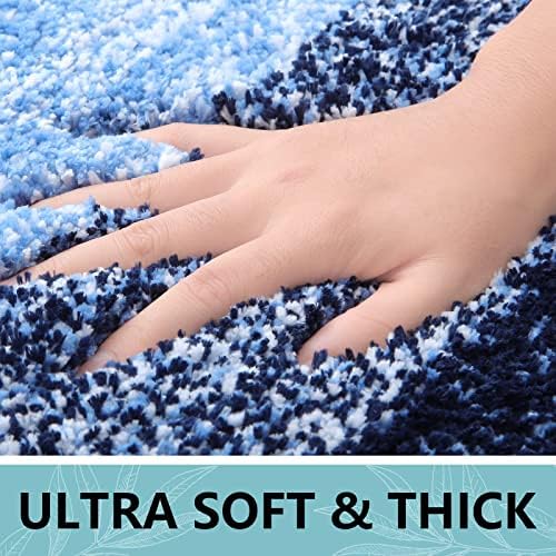 Arotive Microfiber Bathroom Rugs, Shaggy Soft Absorbent Bath Rug, 54x24