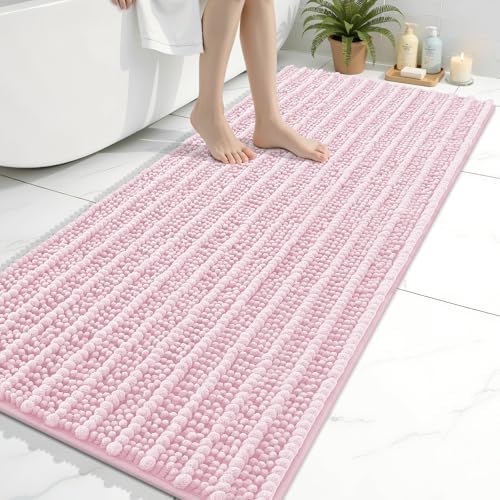 Arotive Bathroom Rugs Mat 60x24, Soft Absorbent Chenille Shaggy Bath Mat