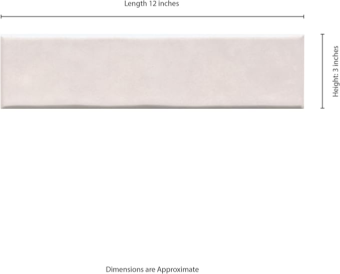 M S International Renzo Dove Glossy Ceramic Subway Tile for Bathroom, Kitchen Backsplash, Accent Wall, and Shower