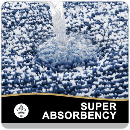 OLANLY Bathroom Runner Rugs 59x20, Extra Long Bath Mats for Bathroom, Navy