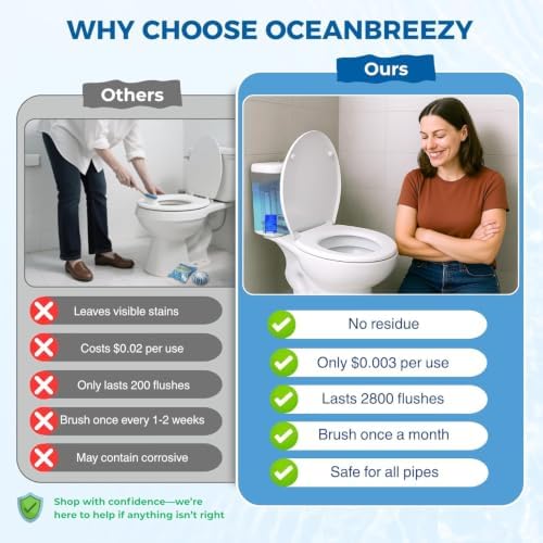 Automatic Toilet Bowl Cleaner Long Lasting Tank Bottles 3 Pack