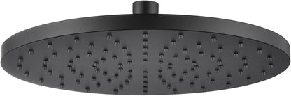 Rained Waterfall Shower Head 10-inch Large Overhead Showerhead High Flow 2.5 GPM with Adjustable Swivel Ball Joint, Matte Black SH001MB-D10
