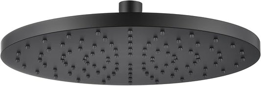Rained Waterfall Shower Head 10-inch Large Overhead Showerhead High Flow 2.5 GPM with Adjustable Swivel Ball Joint, Matte Black SH001MB-D10