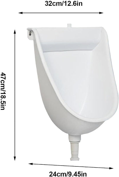 Wall Mount Toilet Wall Mounted Male Toilet with Flush | Male Urinals for Home Dorm Garden RV Apartment Dad Boyfriend Grandpa