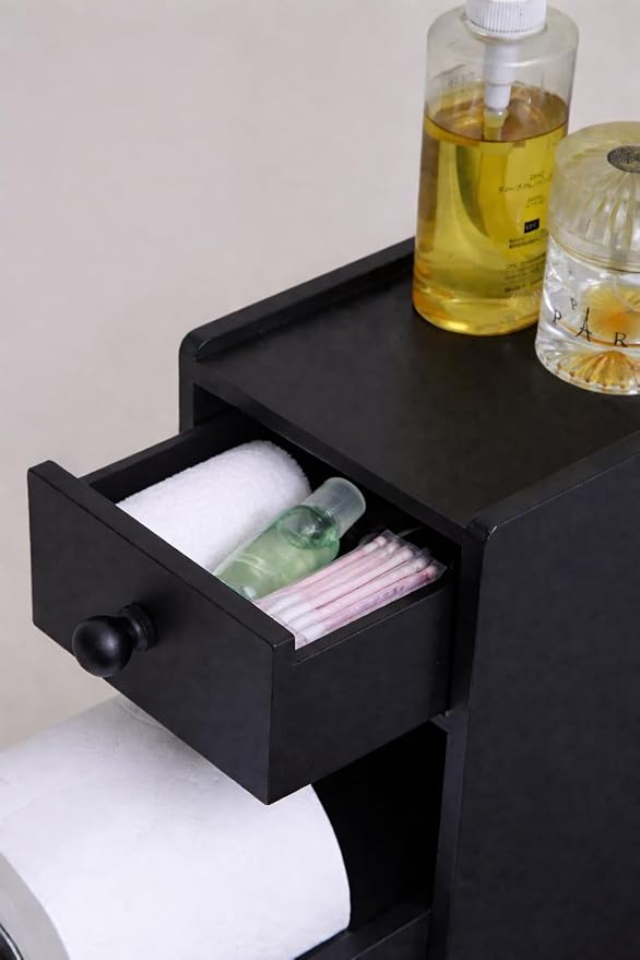 Proman Products ZLM46002 Bathroom Cabinet, 6 1/4" W x 19 3/4" D x 22 ¾" H, Black