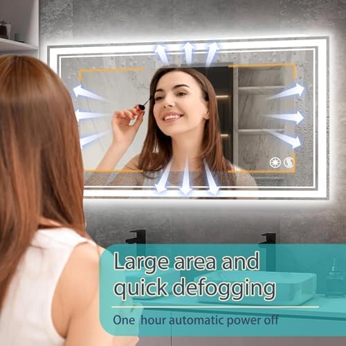 40x28 Bathroom Mirror, LED Mirror for Bathroom, Fogless