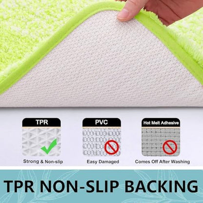 Arotive Microfiber Bathroom Rugs, Shaggy Soft Absorbent Bath Rug, 24x16