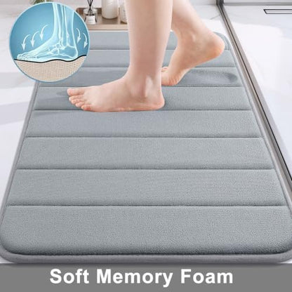 Buganda Memory Foam Bath Mat 24 x 16, Ultra Soft Absorbent Bathroom Rugs