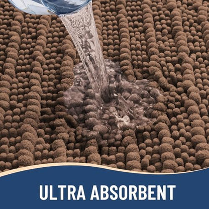 Arotive Bathroom Rugs Mat 47x24, Soft Absorbent Chenille Shaggy Bath Mat