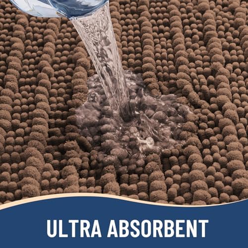 Arotive Bathroom Rugs Mat 36x24, Soft Absorbent Chenille Shaggy Bath Mat