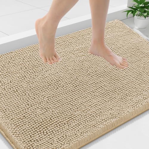 Smiry Bathroom Rugs 36X24, Luxury Chenille Extra Soft Absorbent Bath Mat