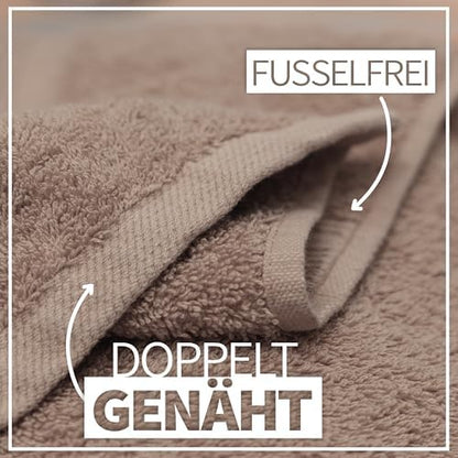 Pack of 2 Bath Towels - 100% Cotton, 500 g/m² - Soft, Absorbent & Durable - for Home, Sauna & Travel - 27 x 54 in (Sand)