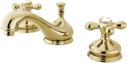 Kingston Brass KS1162AX 8 in. Widespread Bathroom Faucet, Polished Brass