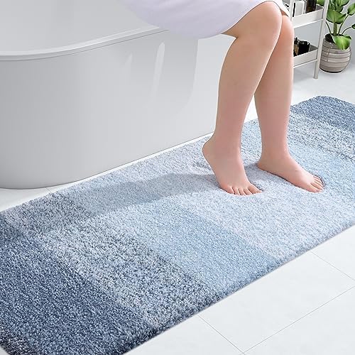 OLANLY Bathroom Runner Rug 70x24, Extra Soft Absorbent Microfiber Bath Rugs