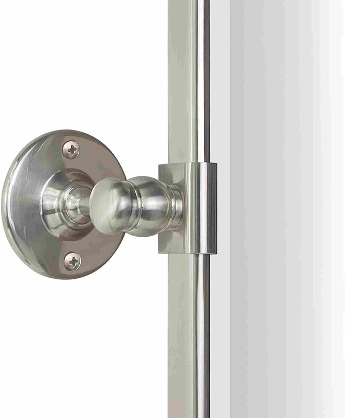 Farmhouse Pivot Rectangle Bathroom Mirror Brushed Nickel Metal Framed Tilting Beveled Vanity Mirrors for Wall, Overall 27.91x 30 inches (Mirrror 24 x 30 inches)