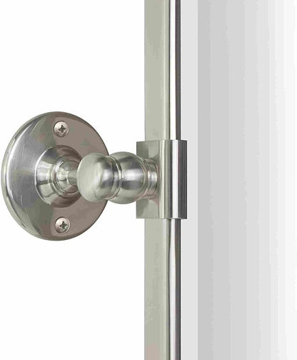 Farmhouse Pivot Rectangle Bathroom Mirror Brushed Nickel Metal Framed Tilting Beveled Vanity Mirrors for Wall, Overall 27.91x 30 inches (Mirrror 24 x 30 inches)