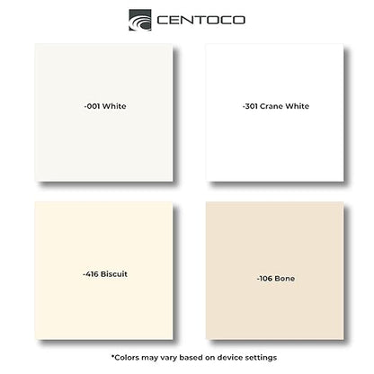 Centoco 1200-106 Round Plastic Toilet Seat, Standard Economy Model, Light Weight Residential, Bone