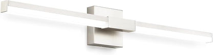 SOLFART Vanity Lighting Fixtures Dimmable: Brushed Nickel 32-Inch Detachable 4-Way Light Direction Bathroom Light Fixtures Over Mirror ETL IP44